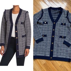 Love Token Tweed Gold Cardigan